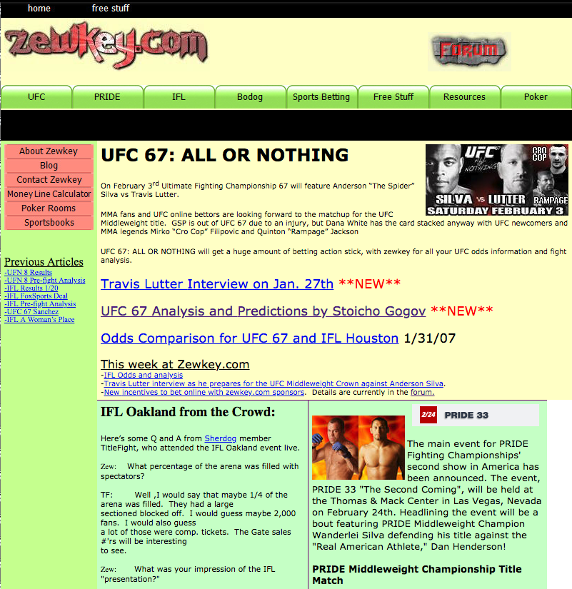 original zewkey.com circa 2007
