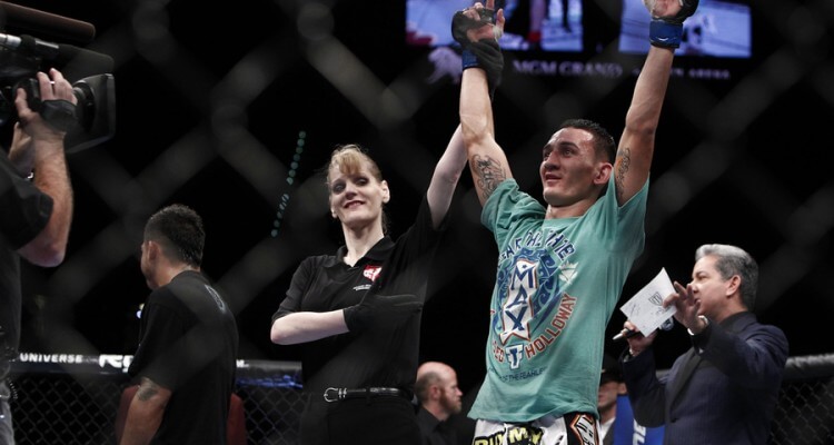 Max Holloway gets hand raised